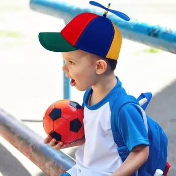 Летняя женская бейсболка с разноцветным радужным блоком и декором в виде пропеллера, с длинными полями для кемпинга, пешего туризма, рыбалки, скалолазания A