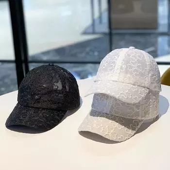 Летняя женская бейсболка, тонкая дышащая сетчатая марлевая шляпа, модная, все виды солнцезащитных козырьков, сетчатые, красные, кепки того же стиля 55-60cm белый