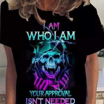 Летняя женская большая футболка с 3D-принтом, топ с короткими рукавами, персонализированная футболка XS