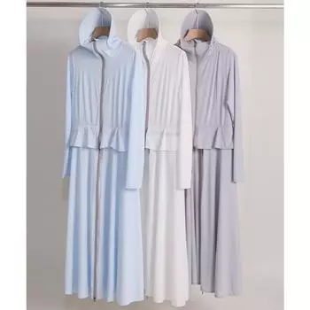 Летняя женская длинная защитная одежда, подходящая для использования на открытом воздухе one size белый