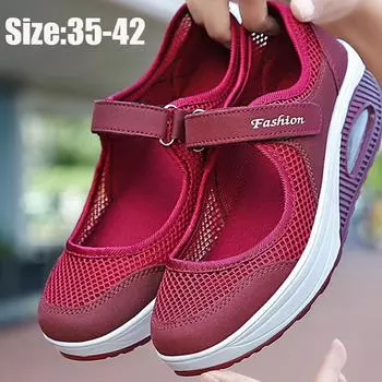 Летняя женская домашняя обувь больших размеров для мам, кроссовки на воздушной подушке 35 белый