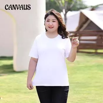 Летняя женская футболка больших размеров с круглым вырезом и короткими рукавами, свободная тонкая футболка 2XL чёрный