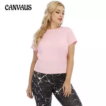 Летняя женская футболка больших размеров, сексуальные топы с открытой спиной и галстуком-бабочкой, повседневная футболка, топы с короткими рукавами 0XL розовый