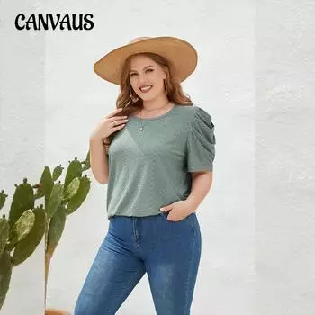 Летняя женская футболка больших размеров, свободный повседневный топ с круглым вырезом и коротким рукавом XL чёрный