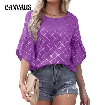 Летняя женская футболка больших размеров, свободный повседневный топ с рюшами и рукавами