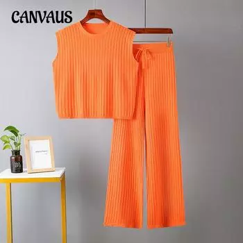 Летняя женская футболка, брючный костюм, свободный повседневный костюм из двух предметов, большой размер, однотонный модный костюм One Size чёрный