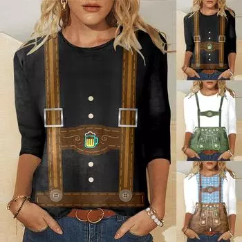 Летняя женская футболка Harajuku Craft Beer Brewing Lover, смешная модная футболка с короткими рукавами и круглым вырезом Oktoberfest S