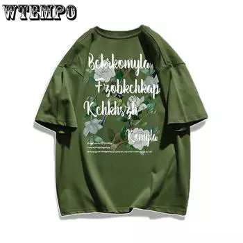 Летняя женская футболка, хлопковая ретро, военная зеленая, свежая, ленивая, большого размера, свободная тонкая женская футболка с короткими рукавами S