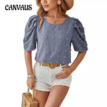 Летняя женская футболка из тканого жаккардового комочка с короткими рукавами и квадратным вырезом, топ S чёрный