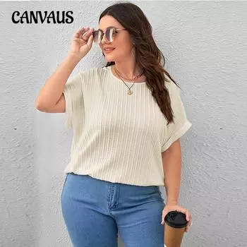 Летняя женская футболка Модная женская однотонная футболка больших размеров с короткими рукавами