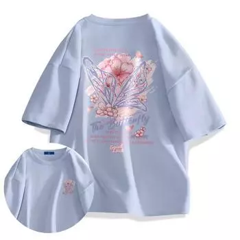 Летняя женская футболка с 3D цветочным принтом, большая повседневная женская одежда, свободный топ с круглым вырезом и короткими рукавами S