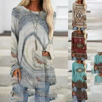 Летняя женская футболка с абстрактной полосой, рисунком и принтом, для отдыха, повседневного дома, с длинным рукавом и круглым вырезом, базовая 4XL