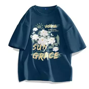 Летняя женская футболка с цветочным 3D принтом, большая футболка, топ, свободный топ, унисекс, платье для пары S