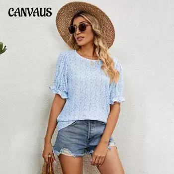 Летняя женская футболка с цветочным принтом, свободная универсальная футболка-пуловер с круглым вырезом S розовый