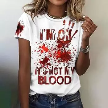 Летняя женская футболка с графическим принтом, повседневная футболка с коротким рукавом, уличная мода, футболка с круглым вырезом, женская свободная одежда, пуловер S