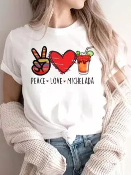 Летняя женская футболка с принтом Harajuku 3D, женская футболка с коротким рукавом, симпатичная футболка, женская футболка, свободный топ большого размера S