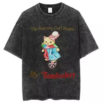 Летняя женская футболка с принтом мультяшного медведя, свободная, с коротким рукавом, для пары, Y2K, милая, повседневная, топ S