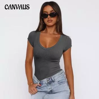 Летняя женская футболка с резьбой, пуловер, однотонный модный топ с короткими рукавами для девочек Spice Girls S темно-серого