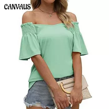 Летняя женская футболка с v-образным вырезом и воротником, плиссированная, с коротким рукавом, повседневная свободная футболка, топы