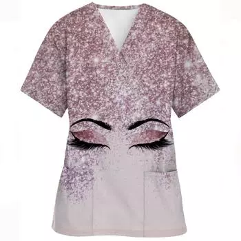 Летняя женская футболка с забавным принтом глаз и ресниц, модная футболка с акварельным принтом глаз, стильная свободная рабочая одежда размера XXS-6XL XXS