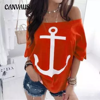 Летняя женская футболка, свободная футболка с принтом на одно плечо и летучей мышью S белый