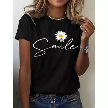 Летняя женская футболка в стиле ретро с красным сердцем, модная 3D-печать, с короткими рукавами, повседневная уличная спортивная женская рубашка с круглым вырезом S