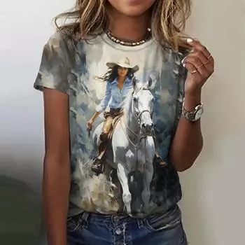 Летняя женская футболка в стиле ретро, удобная свободная футболка с круглым вырезом и коротким рукавом, модная повседневная универсальная футболка для улицы XXS