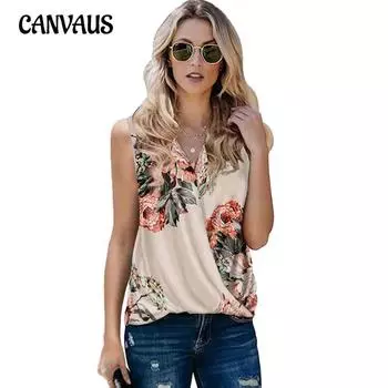 Летняя женская футболка, жилет, повседневные свободные плиссированные топы без рукавов с v-образным вырезом и принтом S абрикосовый