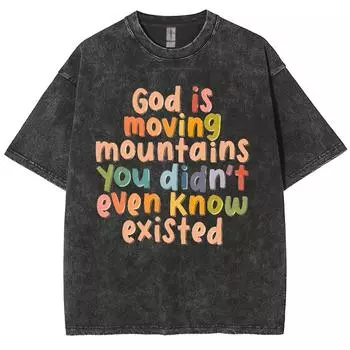 Летняя женская хлопковая футболка стираный деним свободный плюс размер чистый монограммный принт американский модный бренд короткий рукав S