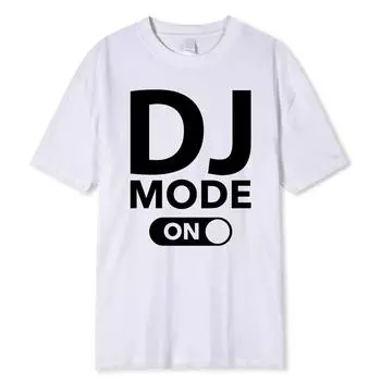 Летняя женская хлопковая футболка унисекс с принтом Dj Mode Футболки большого размера в стиле хип-хоп с коротким рукавом Harajuku Dj Повседневная мужская футболка с принтом 2XL
