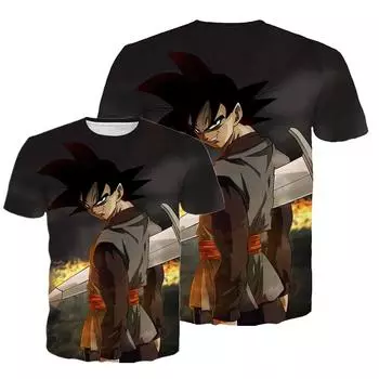 Летняя женская и мужская футболка с коротким рукавом Dragon Ball, одежда для фитнеса, новая мужская футболка, футболка для косплея XS