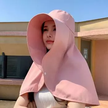 Летняя женская кепка для улицы, защита шеи от ультрафиолета, солнцезащитные козырьки, шляпа для рыбалки, походов, шаль с большими полями, солнцезащитный крем, кепка с хвостиком, однотонная one size