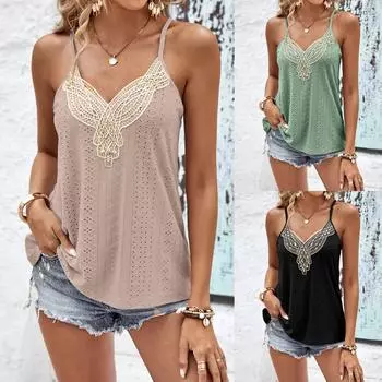 Летняя женская кофточка из полого кружева, сплошной цвет, без рукавов с блестками, легкий уличный стиль, однотонный топ без рукавов, жилет XXL чёрный