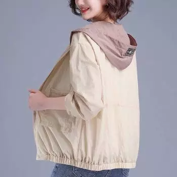 Летняя женская куртка, тонкое пальто, куртка-бомбер с длинным рукавом, повседневная одежда для защиты от солнца XXXXXL красный