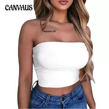 Летняя женская мода Сексуальная майка с вырезом и запахом внизу S белый