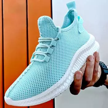 Летняя женская обувь 2024, модные кроссовки на платформе, дышащая легкая спортивная вулканизированная обувь для бега, прогулочная теннисная обувь 37 серый