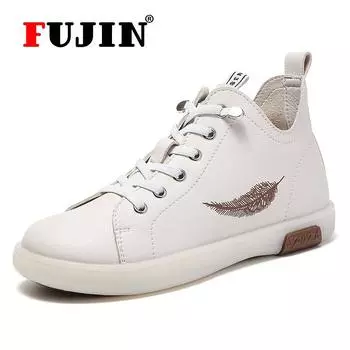 Летняя женская обувь Fujin Springs, женская обувь на плоской платформе с дышащей сеткой, женские лоферы без шнуровки, женская обувь на танкетке