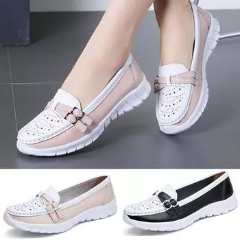 Летняя женская обувь из натуральной кожи, повседневная обувь ручной работы на плоской подошве, женские лоферы без шнуровки, балетки на плоской подошве, женская обувь 35 синий