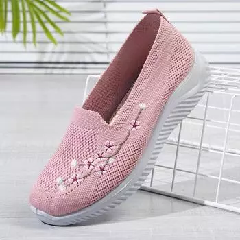 Летняя женская обувь, лоферы, легкая прогулочная дышащая летняя удобная повседневная обувь 40 серый