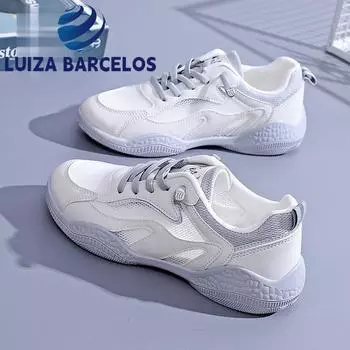 Летняя женская обувь, маленькие белые туфли, женские дышащие повседневные спортивные сетчатые кроссовки для бега, сто одиночных кроссовок 35 белый