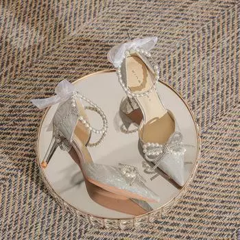 Летняя женская обувь на каблуке, обувь для вечеринок, женская обувь на высоком каблуке с острым носком, элегантная обувь, женские туфли-лодочки, милые женские сандалии 34