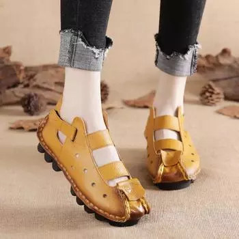 Летняя женская обувь на плоской подошве с мягкой подошвой, индивидуальные женские сандалии для отдыха, сандалии в стиле ретро 42 чёрный