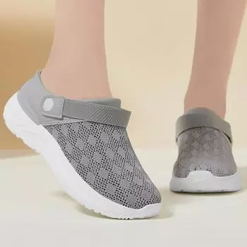 Летняя женская обувь, повседневная и дышащая. Женщинам рекомендуется носить тапочки с чехлом на носок 36 чёрный