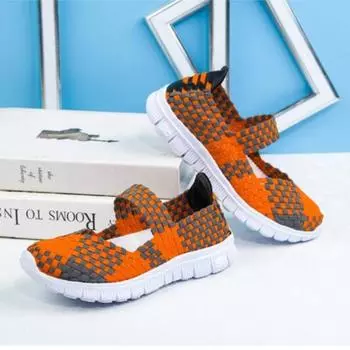 Летняя женская обувь, женские кроссовки ручной работы на плоской подошве, дышащие легкие туфли на плоской подошве, ручная работа, мелкая женская повседневная обувь D114 35 фиолетовый