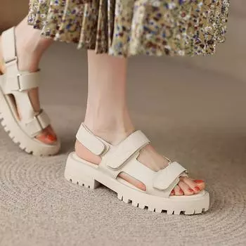 Летняя женская обувь Женские женские босоножки на платформе 36 белый