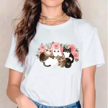 Летняя женская одежда Faith Over Fear Printed Casual Pure Cotton Round Neck Short Sleeved T Shirts Women s S