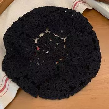 Летняя женская однотонная цветочная шляпа с ажурным беретом в стиле французского художника