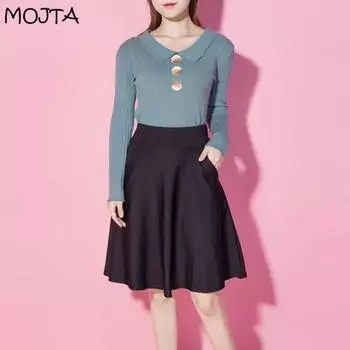 Летняя женская однотонная мини-юбка-карандаш с высокой талией, тонкая сексуальная короткая юбка S