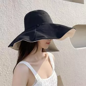 Летняя женская панама с большими полями и широкими полями, уличная Панама с защитой от ультрафиолета, рыбацкая кепка для женщин, пляжный тур, форда...