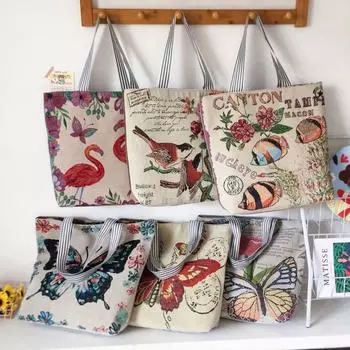 Летняя женская парусиновая сумка с принтом граффити, большая вместительная пляжная сумка через плечо, модная складная женская повседневная сумка-тоут Style 1